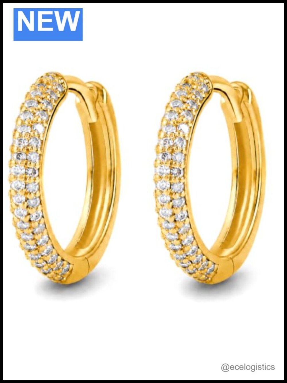 S925 Sterling Silver Moissanite Huggie Hoop Earrings Women